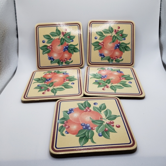 Corelli Abundance Drink Coaster Set of Five Retired Pattern - Picture 3 of 3